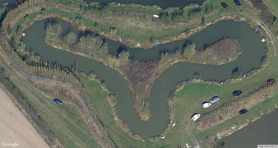 Birkwood carp fishing Emilys Lake Overhead2